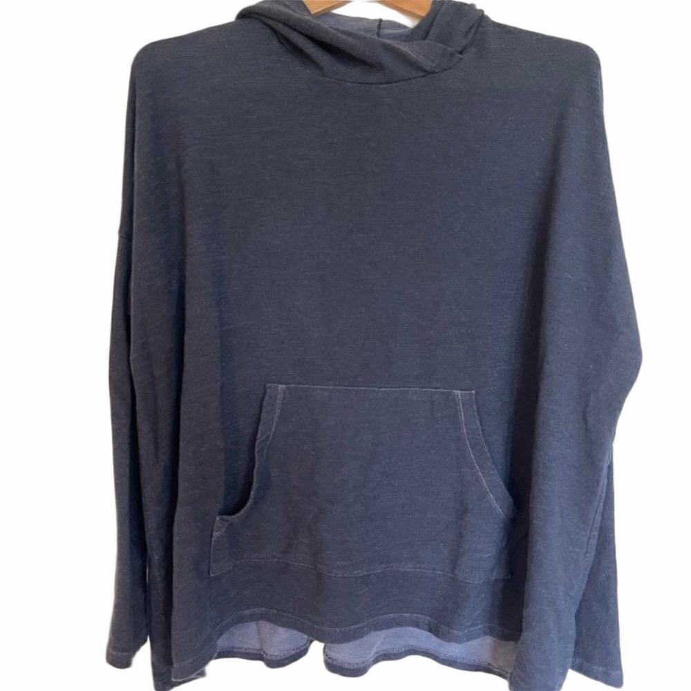 SUNDRY Oversized Grey Black Hoodie Viscose Size 3